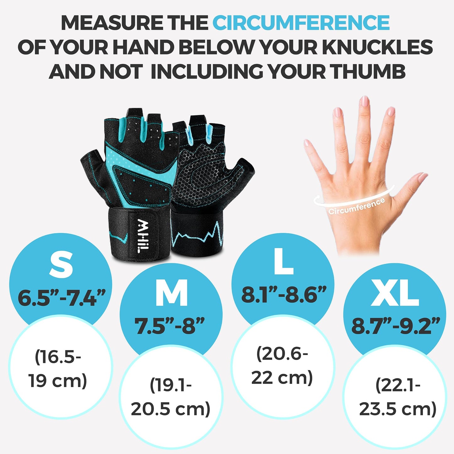 MhIL Workout Gloves for Women โ Breathable Gym Gloves for Women with Palm Protection and Enhanced Grip โ Padded Weight Lifting Glove for Womens with Wrist Wraps Support Weightlifting Exercise Cycling