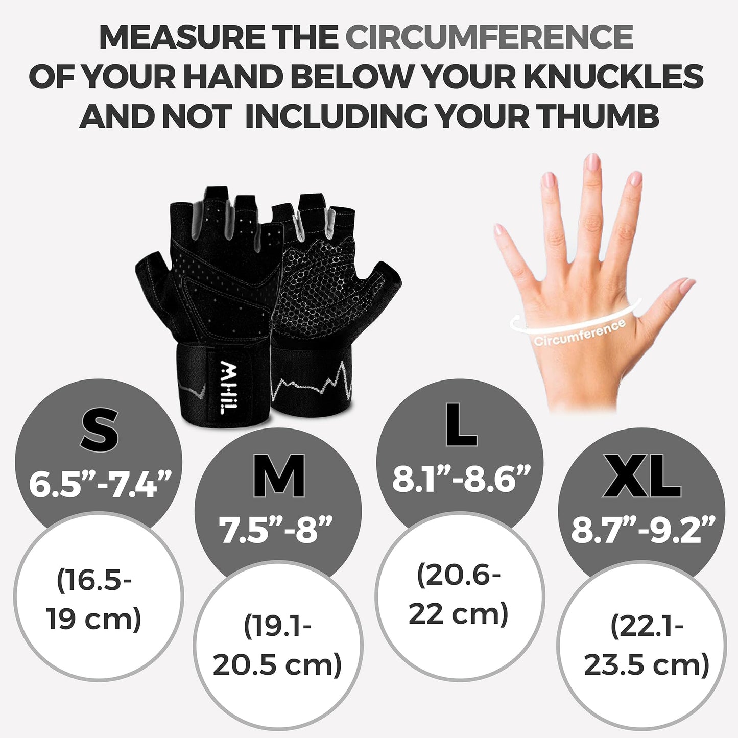 MhIL Workout Gloves for Women โ Breathable Gym Gloves for Women with Palm Protection and Enhanced Grip โ Padded Weight Lifting Glove for Womens with Wrist Wraps Support Weightlifting Exercise Cycling