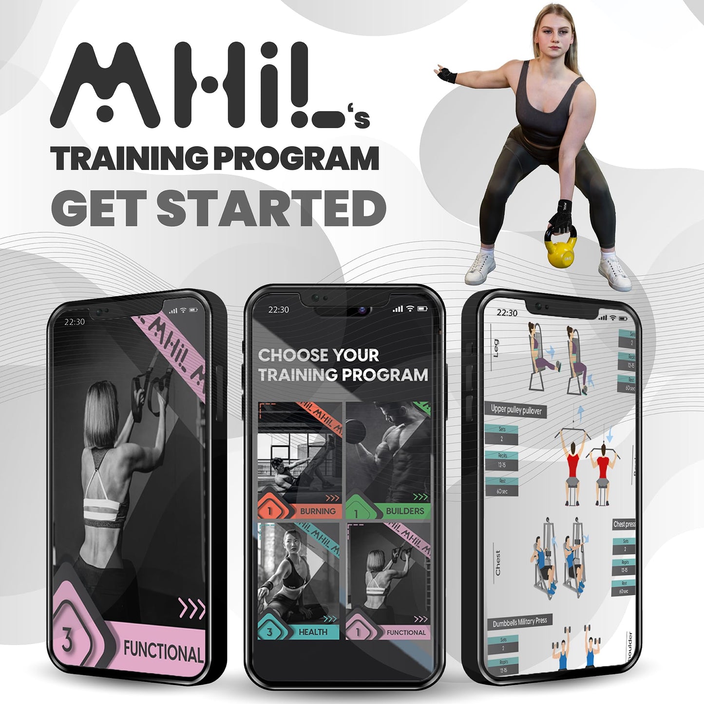 MhIL Workout Gloves for Women โ Breathable Gym Gloves for Women with Palm Protection and Enhanced Grip โ Padded Weight Lifting Glove for Womens with Wrist Wraps Support Weightlifting Exercise Cycling