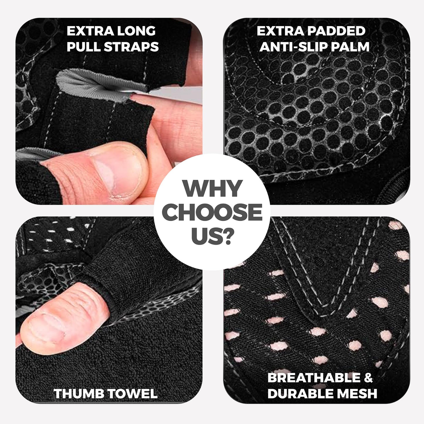 MhIL Workout Gloves for Men – Comfortable Gym Gloves for Men with Enhanced Grip for Safety and Hand Protection – Weight Lifting Protection with Wrist Wraps Support for Performance Boost and Style