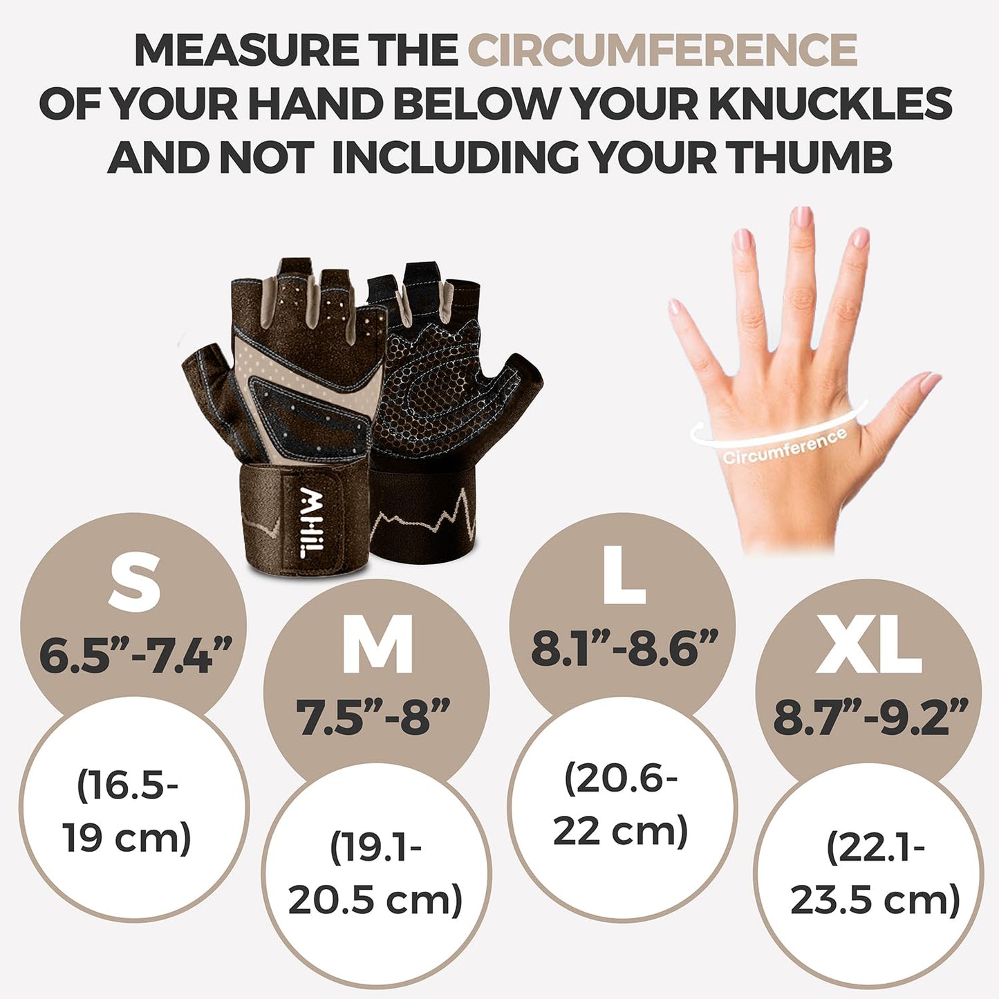 MhIL Workout Gloves for Women – Breathable Gym Gloves for Women with Palm Protection and Enhanced Grip – Padded Weight Lifting Glove for Womens with Wrist Wraps Support Weightlifting Exercise Cycling