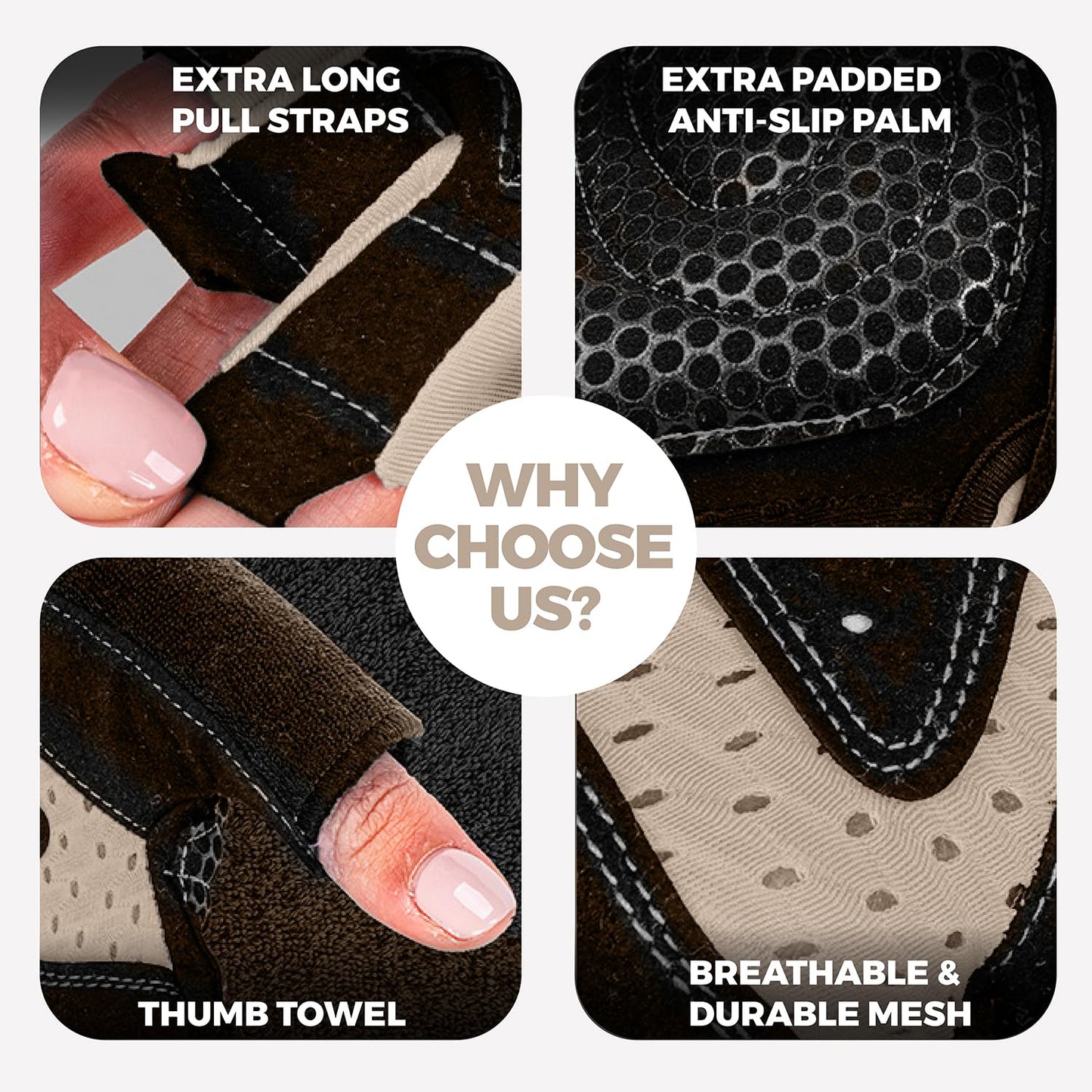 MhIL Workout Gloves for Women – Breathable Gym Gloves for Women with Palm Protection and Enhanced Grip – Padded Weight Lifting Glove for Womens with Wrist Wraps Support Weightlifting Exercise Cycling