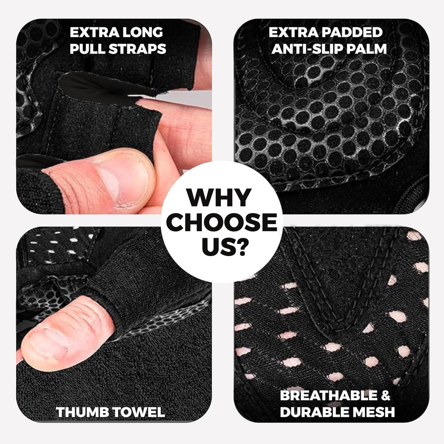 MhIL Workout Gloves for Men – Comfortable Gym Gloves for Men with Enhanced Grip for Safety and Hand Protection – Weight Lifting Protection with Wrist Wraps Support for Performance Boost and Style