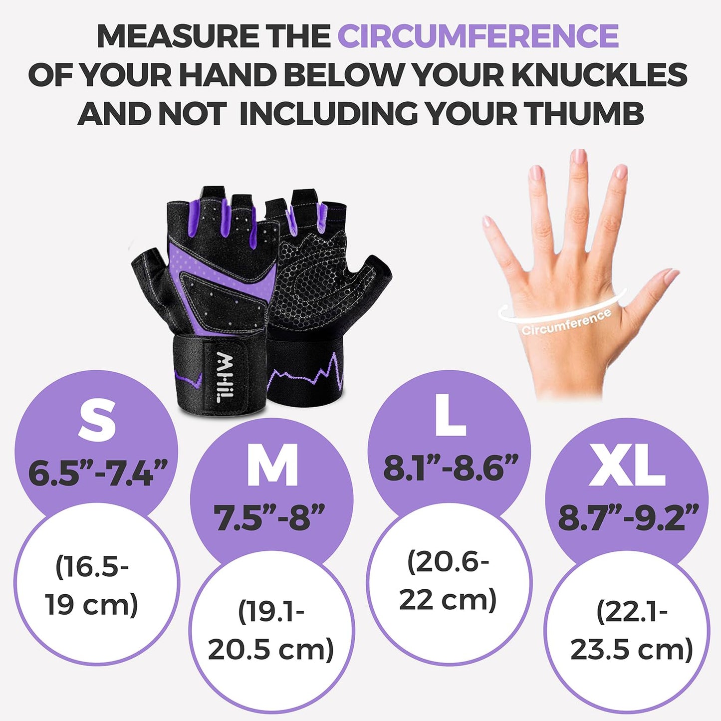 MhIL Workout Gloves for Women – Breathable Gym Gloves for Women with Palm Protection and Enhanced Grip – Padded Weight Lifting Glove for Womens with Wrist Wraps Support Weightlifting Exercise Cycling