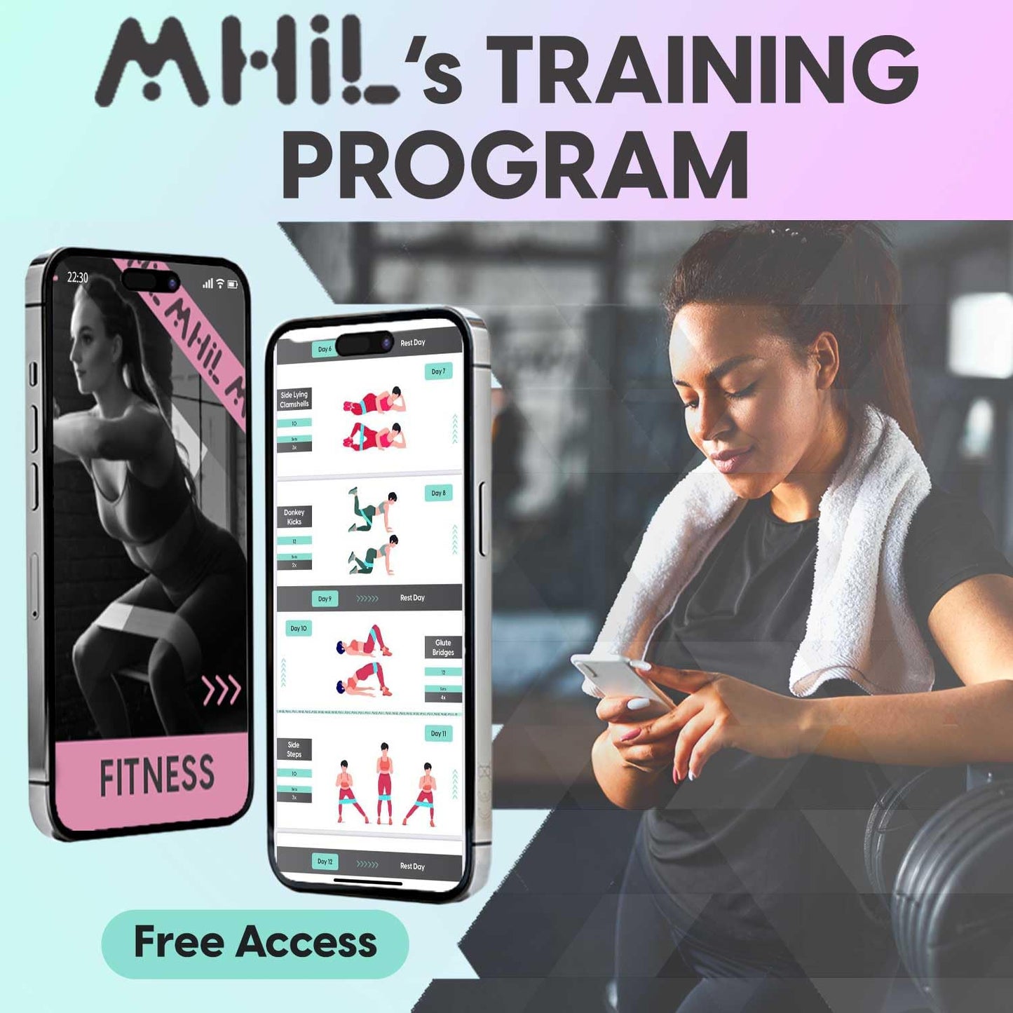 Fabric Resistance Bands for Women & Men – 4 Durable Exercise Bands for Working Out, Non-Slip & Non-Pinching Workout Bands – Multiple Resistance Levels Booty Bands for Legs Butt Glutes Hips Abs & More.