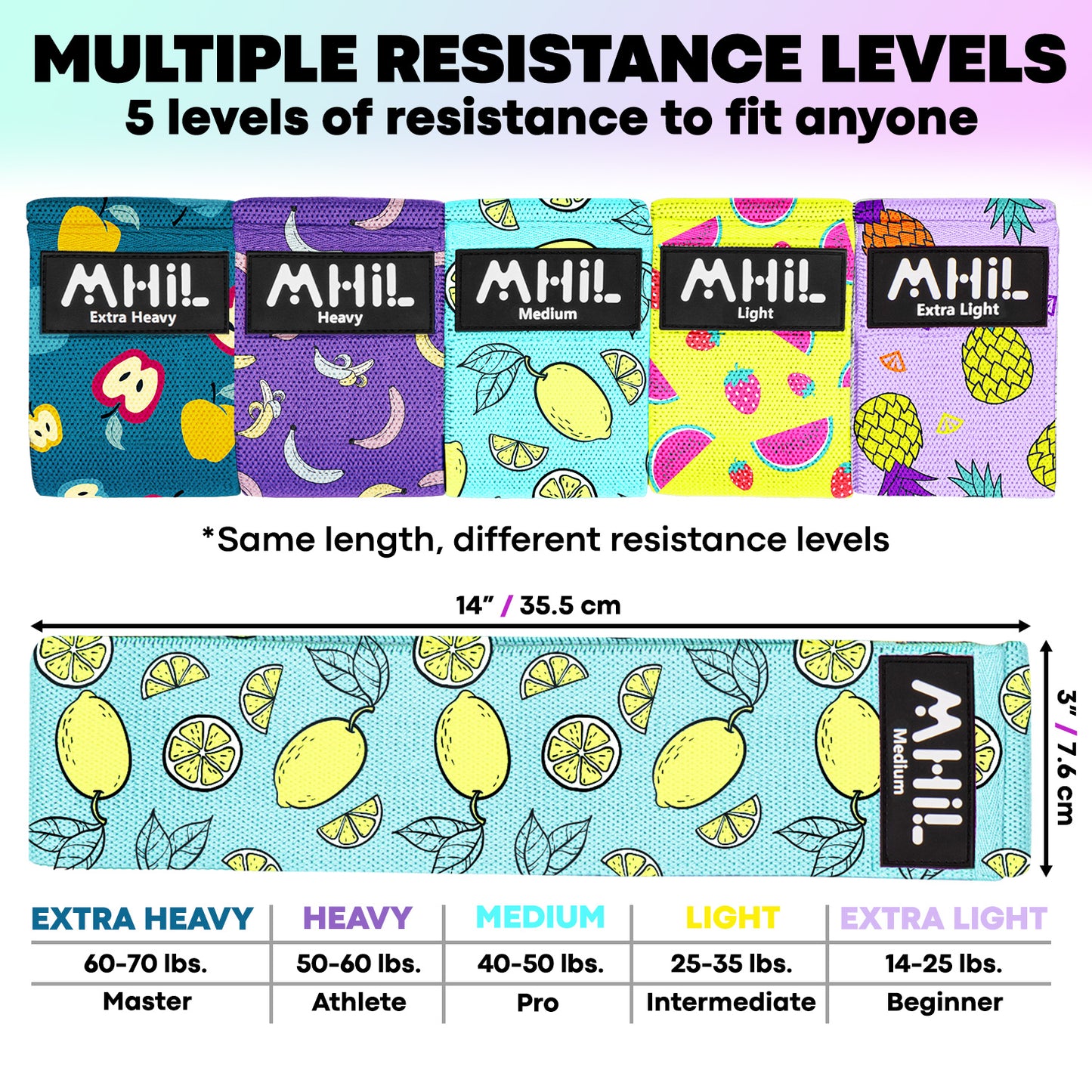 MHIL 5 Resistance Bands